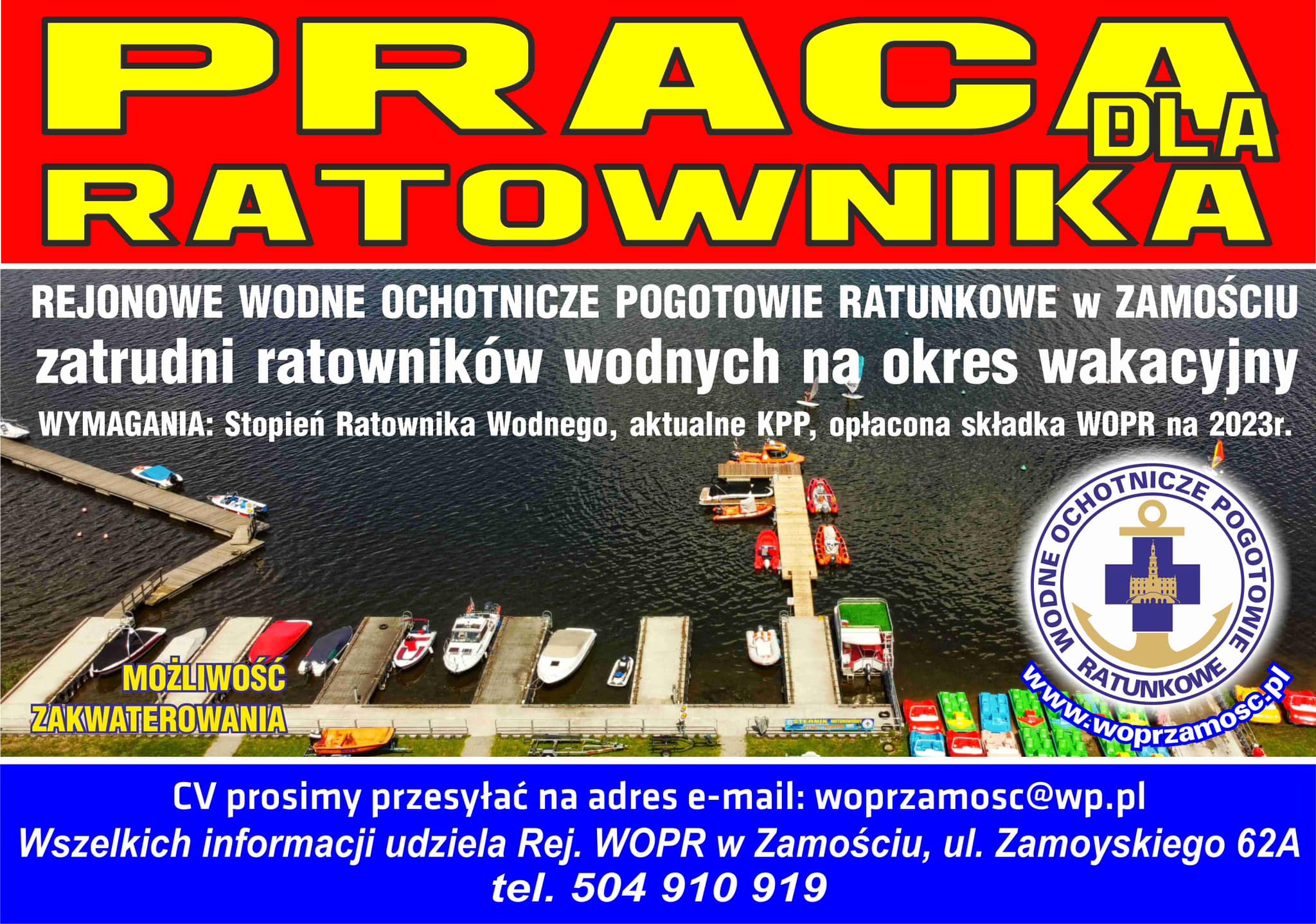 Praca na kompieliskach obsługiwanych przez WOPR Zamość 2023