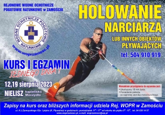 Kurs Holowanie narciarza lub innych obiektów pływających - sierpień 2023