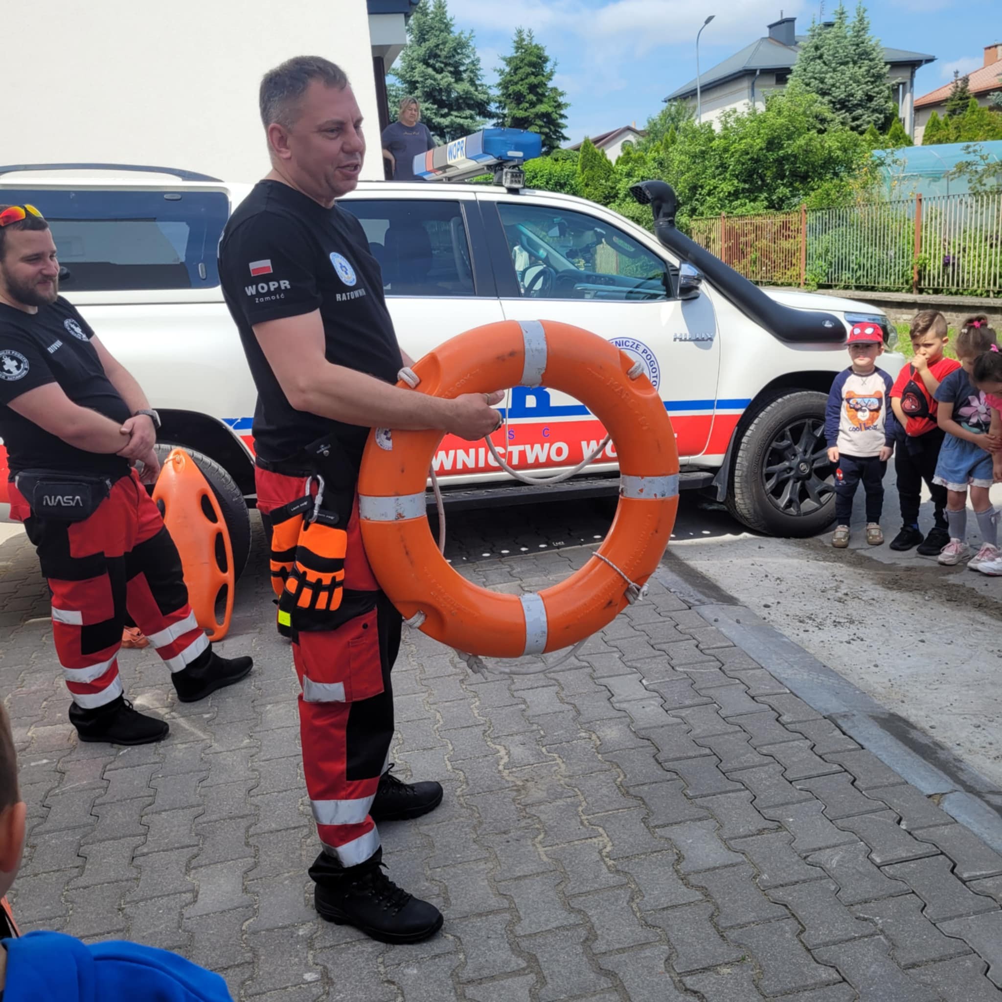 Tydzień bezpieczeństwa w przedszkolu nr 14 w Zamościu z WOPR Zamość