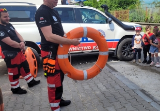 Tydzień bezpieczeństwa w przedszkolu nr 14 w Zamościu z WOPR Zamość